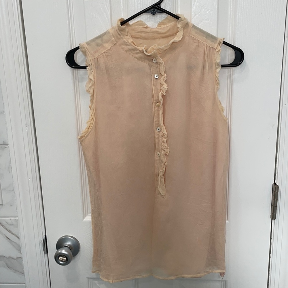 J Crew silk sleeveless blouse